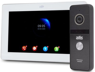 Комплект видеодомофона ATIS AD-770FHD/T-W Kit box: видеодомофон 7" с детектором движения и поддержкой Tuya Smart и видеопанель 175378 фото